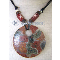Necklaces, Handmade From Bone And Stone.