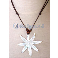 Necklaces, Handmade From Shell, Wooden Beads And Cotton String.