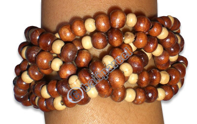 Bracelet, Handmade From Wooden Beads.