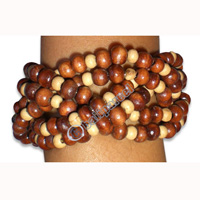 Bracelet, Handmade From Wooden Beads.