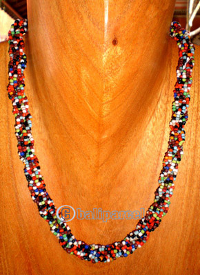 Necklace, Handmade From Glass Beads.
