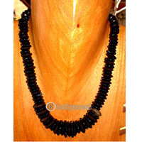 Necklace, Handmade From Glass Beads And Sono Wood