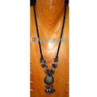 Necklace, Handmade From Coconut Shell Glass Beads And Shell