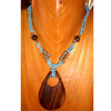 Necklace, Handmade From Glass & Wooden Beads And Sono Wood