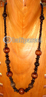 Necklace, Handmade From Wooden Beads.