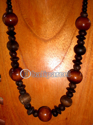 Necklace, Handmade From Wooden Beads.