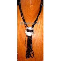 Necklace, Handmade From Glass Beads And Shell 