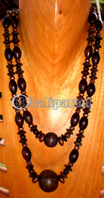 Necklace, Handmade From Wooden Beads.