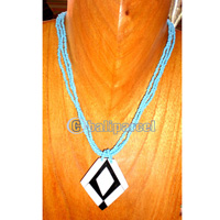 Necklace, Handmade From Resin And Glass Beads.