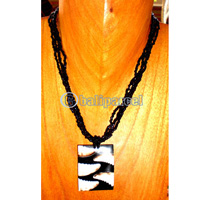 Necklace, Handmade From Resin And Glass Beads.