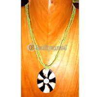 Necklace, Handmade From Resin And Glass Beads.