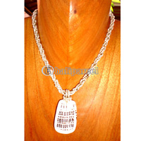 Necklace, Handmade From Glass Beads And Shell. 