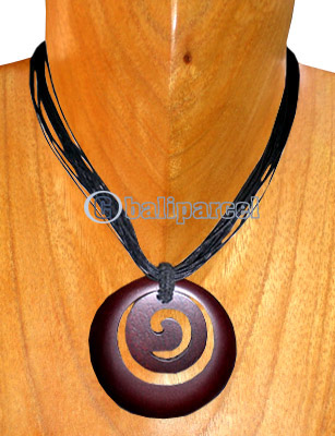 Wooden Necklaces, Handmade From Sono Wood And Cotton String
