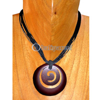 Wooden Necklaces, Handmade From Sono Wood And Cotton String