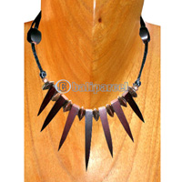 Wooden Necklaces, Handmade From Sono Wood And Wooden Beads .