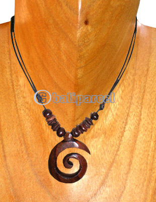 Wooden Necklaces, Handmade From Sono Wood And Wooden Beads .