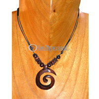 Wooden Necklaces, Handmade From Sono Wood And Wooden Beads .