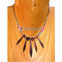 Wooden Necklaces, Handmade From Sono Wood And Wooden Beads .