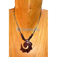 Wooden Necklaces, Handmade From Sono Wood And Wooden Beads .