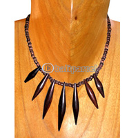 Wooden Necklaces, Handmade From Coconut Wood And Wooden Beads .
