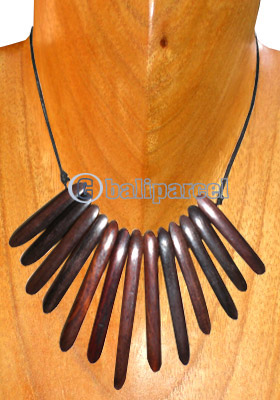 Wooden Necklaces, Handmade From Sono Wood And Wooden Beads .
