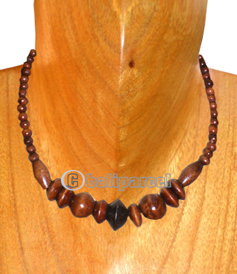 Wooden Necklaces, Handmade From Sono Wood And Wooden Beads .