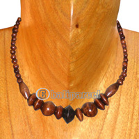 Wooden Necklaces, Handmade From Sono Wood And Wooden Beads .