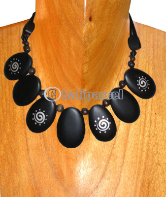 Wooden Necklaces, Handmade From Sono Wood And Wooden Beads .