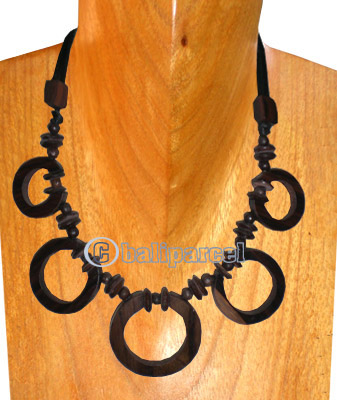 Wooden Necklaces, Handmade From Sono Wood And Coconut Beads .