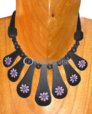Wooden Necklaces, Handmade From Sono Wood And Wooden Beads .