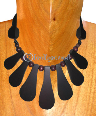 Wooden Necklaces, Handmade From Sono Wood And Wooden Beads .