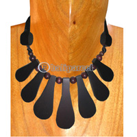 Wooden Necklaces, Handmade From Sono Wood And Wooden Beads .