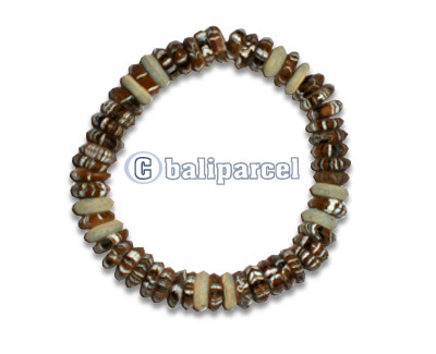 Bracelet, Handmade From Coconut Wood With Crazy Color.