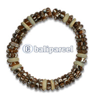 Bracelet, Handmade From Coconut Wood With Crazy Color.