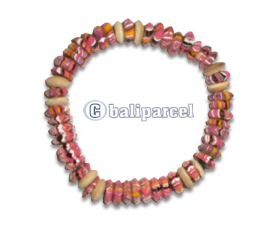 Bracelet, Handmade From Coconut Wood With Crazy Color.