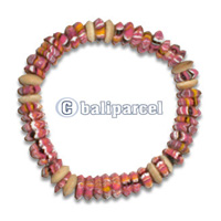 Bracelet, Handmade From Coconut Wood With Crazy Color.