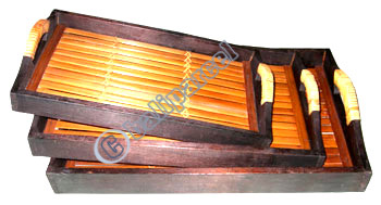 Bamboo Tray, Set Of 3