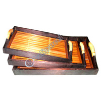 Bamboo Tray, Set Of 3