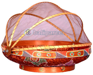 Food Cover, Handmade From Bamboo With Handpainted