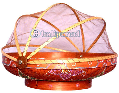 Food Cover, Handmade From Bamboo With Handpainted