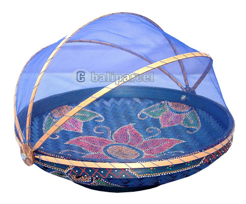 Food Cover, Handmade From Bamboo With Handpainted