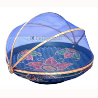 Food Cover, Handmade From Bamboo With Handpainted
