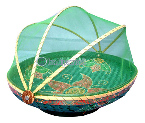 Food Cover, Handmade From Bamboo With Handpainted