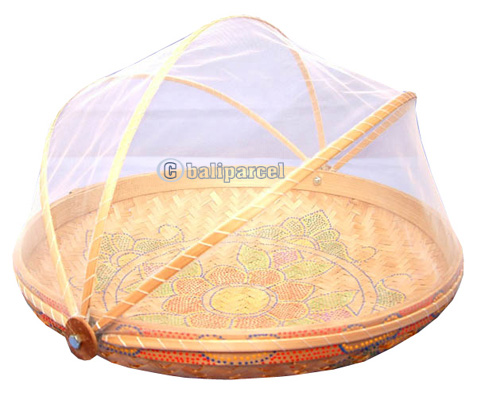 Food Cover, Handmade From Bamboo With Handpainted
