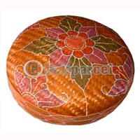 Food Cover Round, Handmade From Bamboo With Handpainted