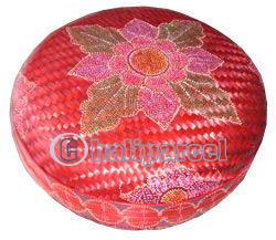 Food Cover Round, Handmade From Bamboo With Handpainted