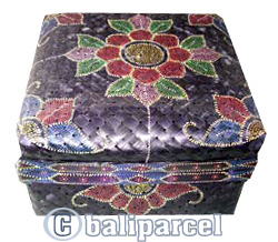 Food Cover Square, Handmade From Bamboo With Handpainted