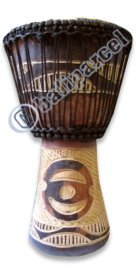 Djembe Drum Professional, Handcrafted From One Piece Of Mahogany Wood With Alpine String