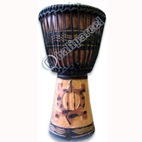 Djembe Drum Professional, Handcrafted From One Piece Of Mahogany Wood With Alpine String