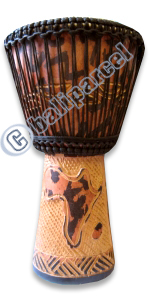 Djembe Drum Professional, Handcrafted From One Piece Of Mahogany Wood With Alpine String